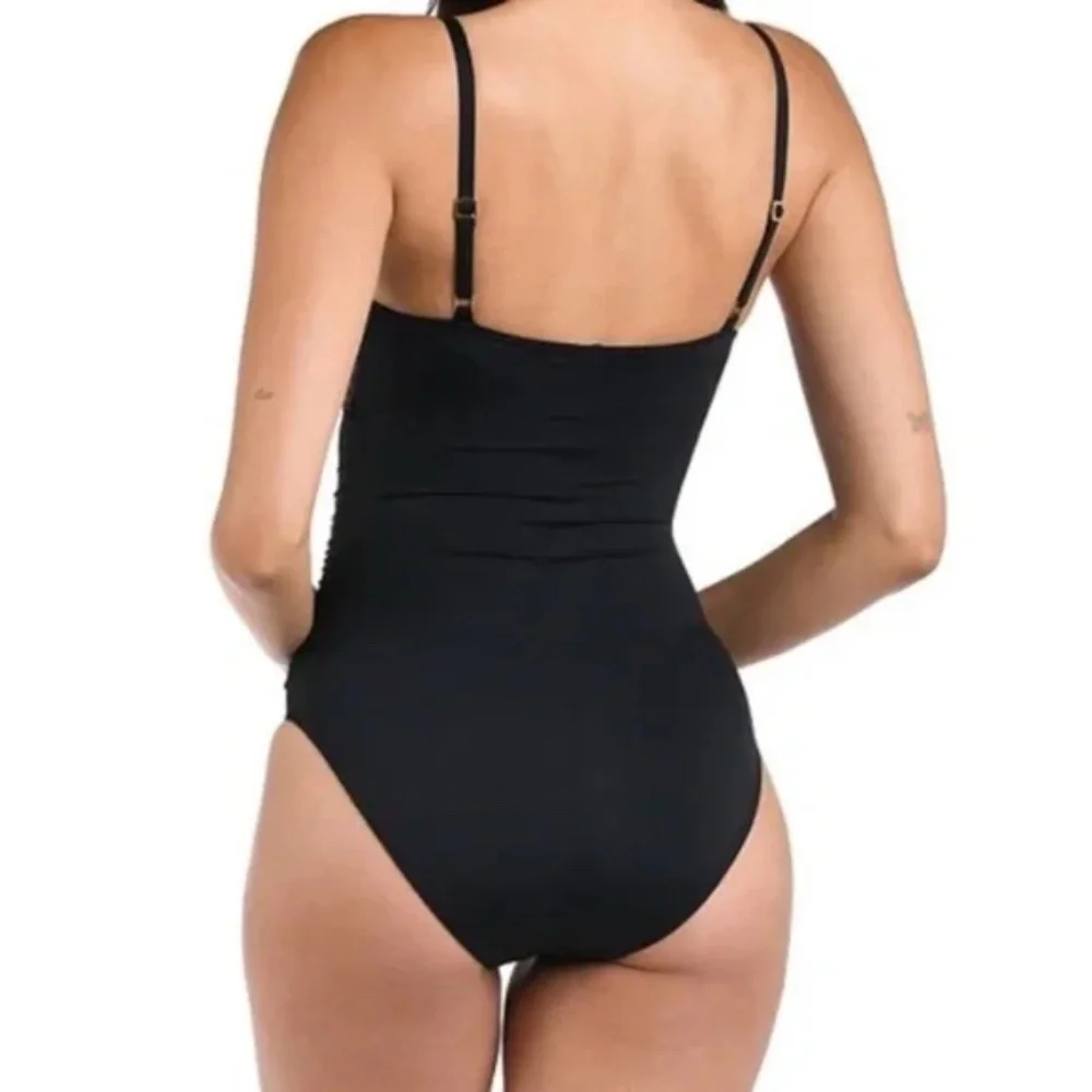 La Blanca Women's Island Goddess Lingerie One Piece Black